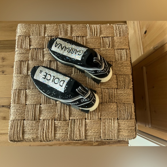 Dolce & Gabbana - Women's Sorrento Crystal Slip On Sneakers - Size 39.5 - Picture 5 of 8